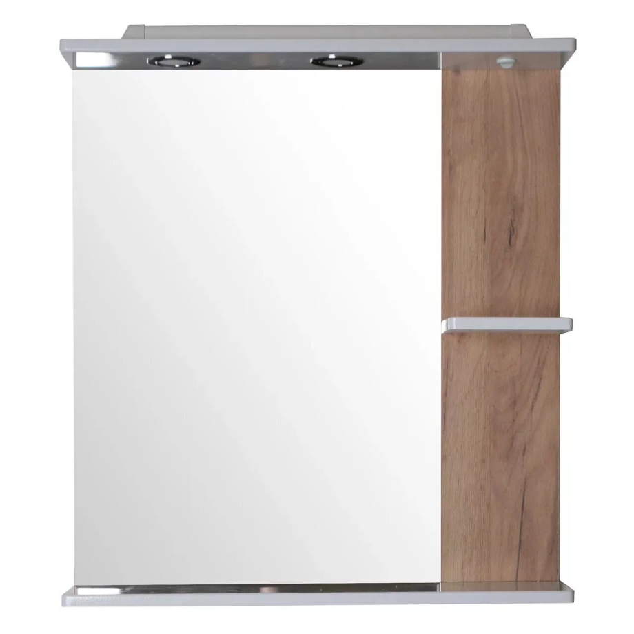 Зеркало Асб-мебель Альпина 70 с белый/дуб золотой