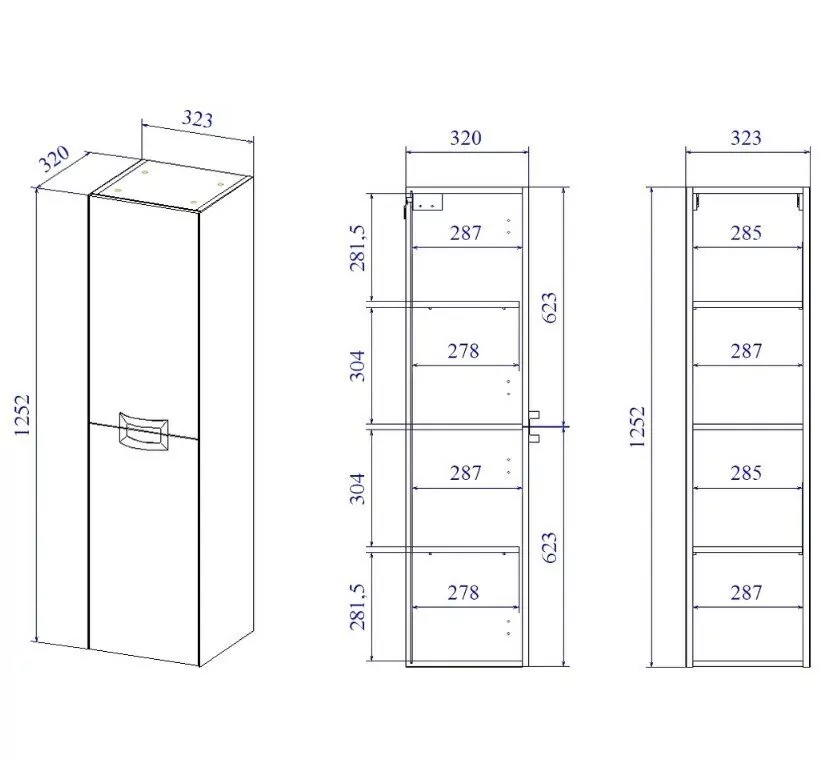 Пенал Sanflor Выборг 30 L/R подвесной, дуб крафт золотой/черный матовый от магазина Vanna-Vanna.ru!