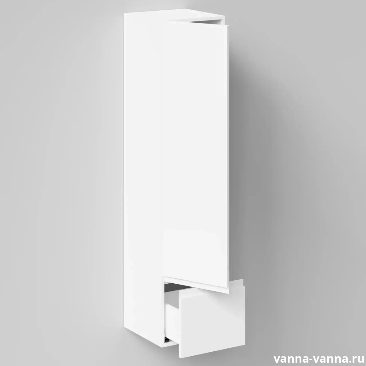 Пенал Vod-ok Салли 35 L/R подвесной, 1 дверь, 1 ящик, белый от магазина Vanna-Vanna.ru!