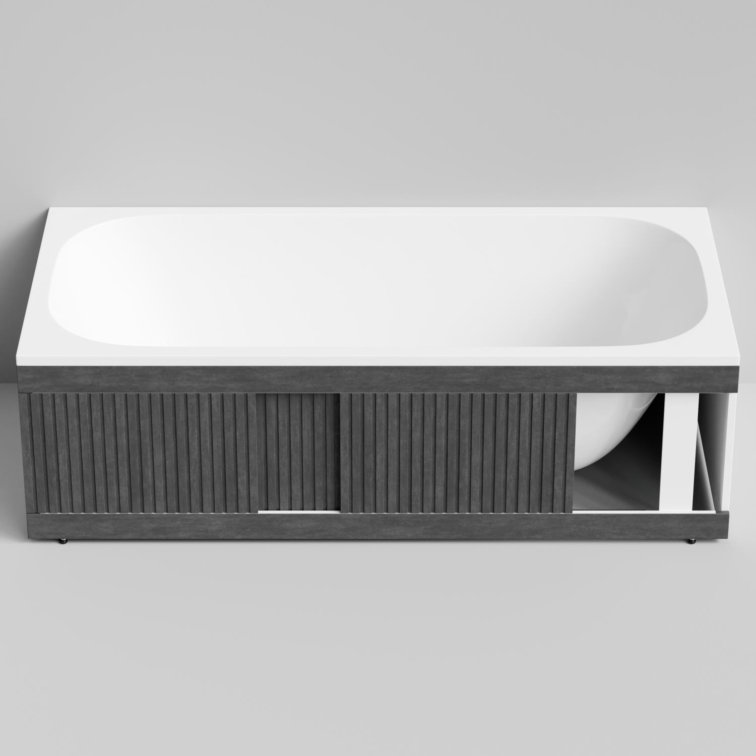 Экран под ванну Vod-ok Тач 180 раздвижной Серый камень