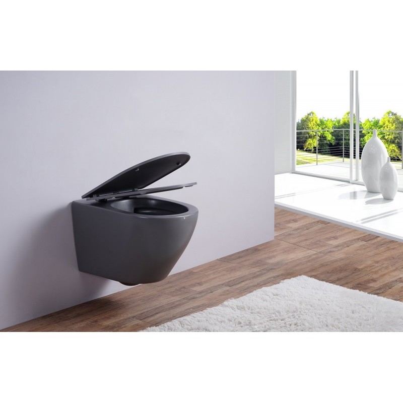 Унитаз подвесной Esbano AZALEA (Matt Grey) 480x365x360