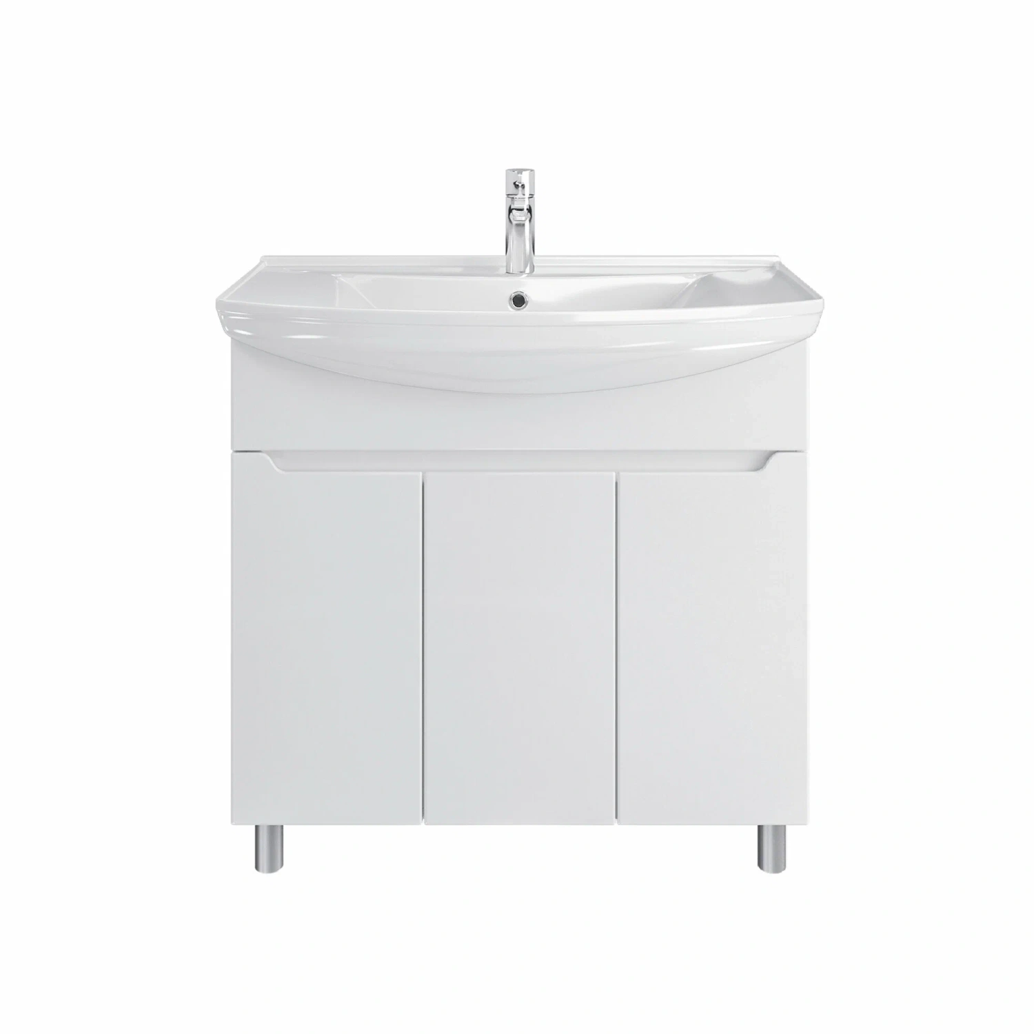 Тумба напольная SanStar Bianca 85 с раковиной Стиль 85, белая