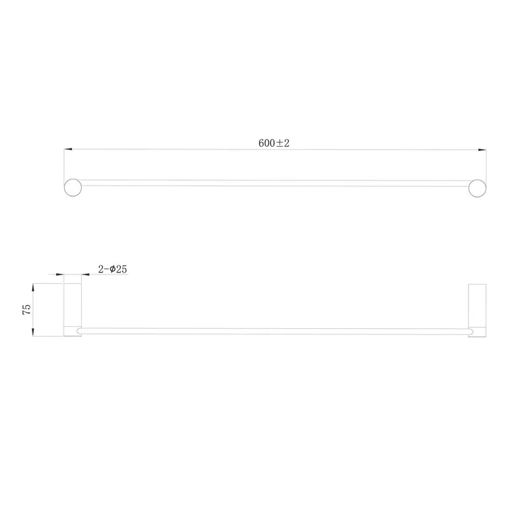Полотенцедержатель Raiber Graceful RPB-80001 черный матовый