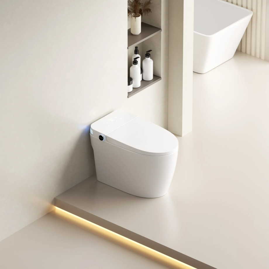 Унитаз SantiLine SL-5035 электронный с биде, напольный, приставной, белый