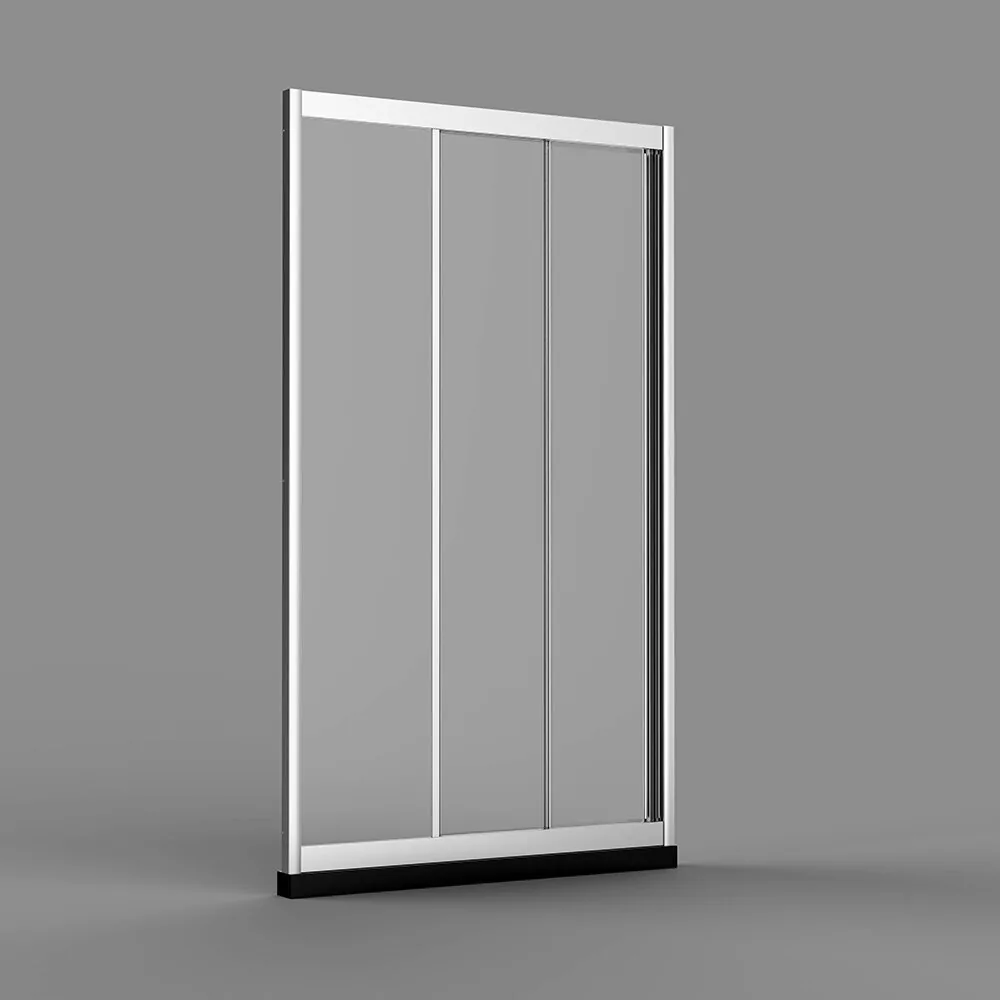 Душевая дверь Veconi VN31-100-01-C5 в нишу, раздвижная, прозрачное стекло, хром