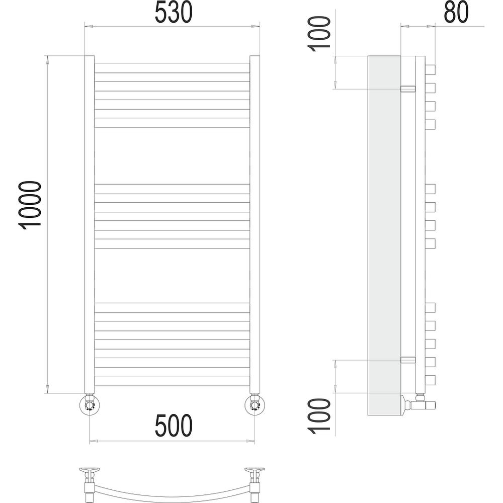 Полотенцесушитель водяной Terminus Палермо П13 50х100