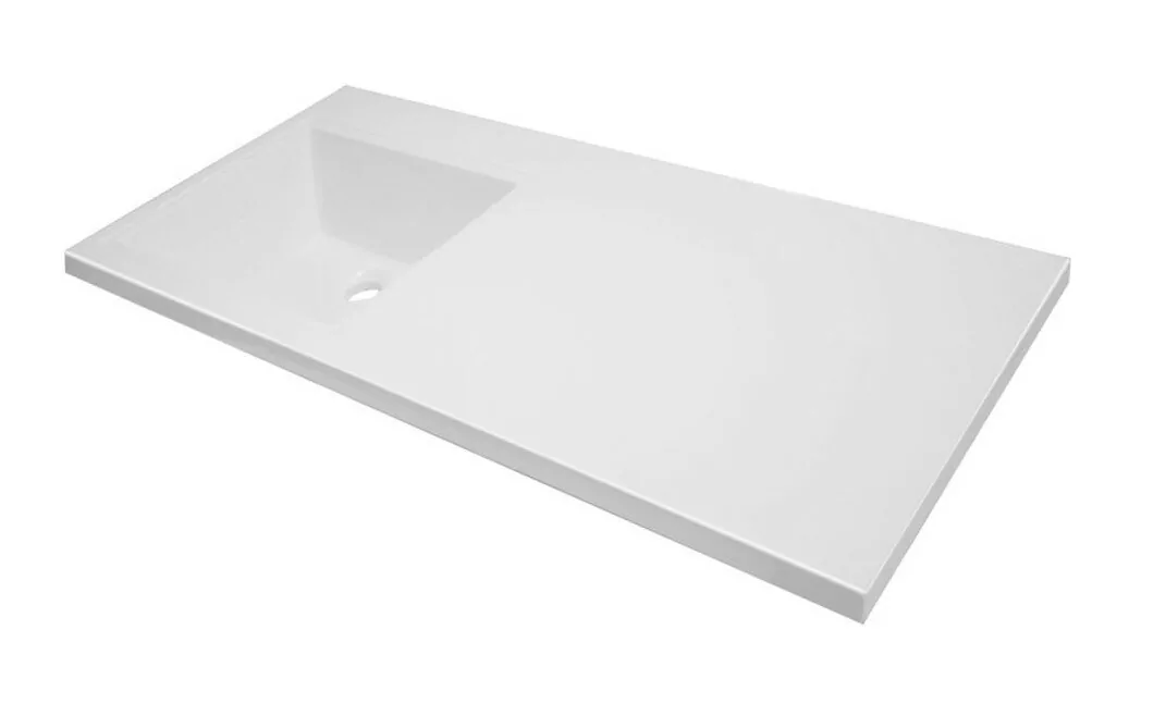 Тумба c раковиной Bellezza Олиссия 100 L напольная с  2 ящика серый матовый