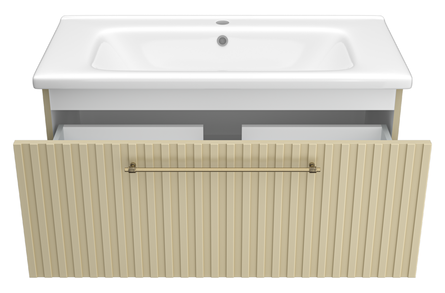 Тумба с раковиной Brevita Alicante 90 подвесная, капучино