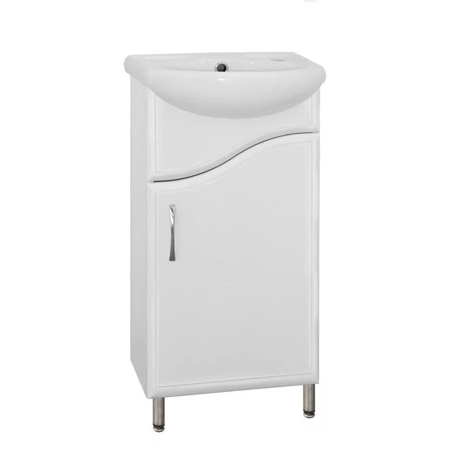 Тумба напольная Style Line Волна №2 40 с раковиной Азов 40, белая