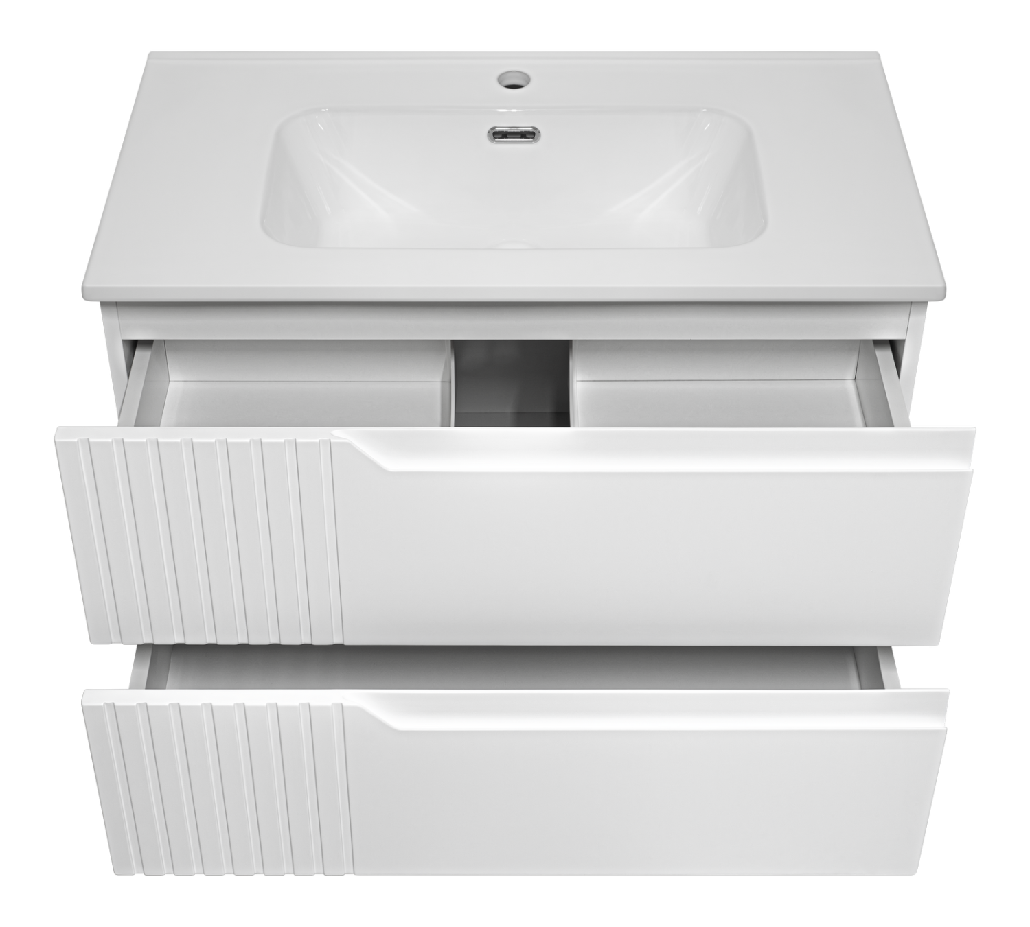 Тумба с раковиной Brevita Tivolli 80 подвесная (белая)