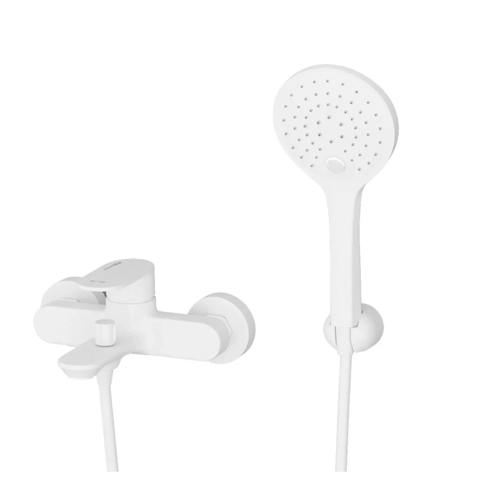 Смеситель для ванны WasserKraft Mindel 8501 белый Soft-touch от магазина Vanna-Vanna.ru!