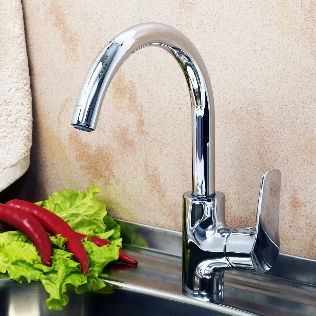 Смеситель для кухни WasserKraft Lippe 4507 хром