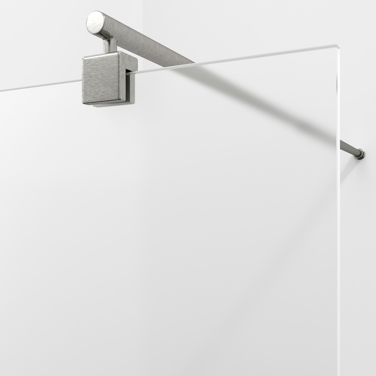 Душевая перегородка Wasserkraft Rur 30W40BN-MG прозрачное стекло, профиль никель