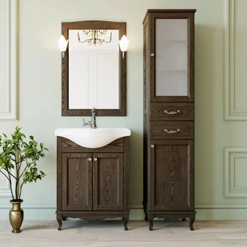 Зеркало ValenHouse Эллина 65 свет, кальяри, хром