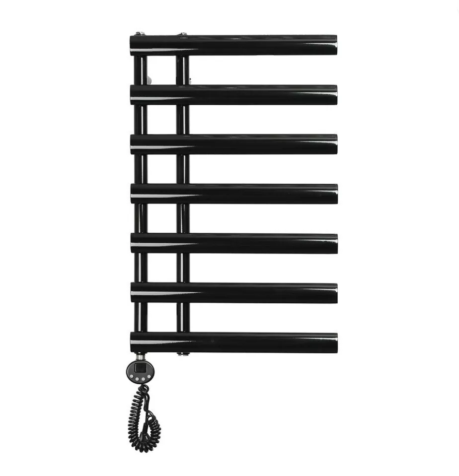 Полотенцесушитель электрический Domoterm Гамма П7 500х780 EL левый, черный матовый