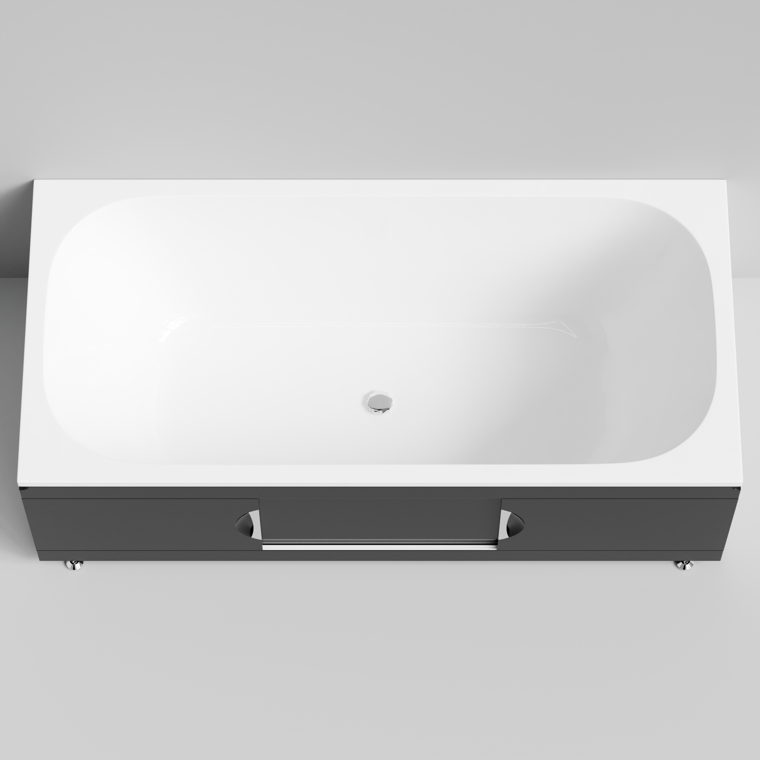 Экран под ванну Vod-ok Топ 180 раздвижной Черный глянец