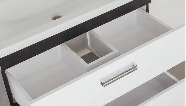 Тумба с раковиной Style Line Сакура 80 Люкс Plus подвесная, белая, венге