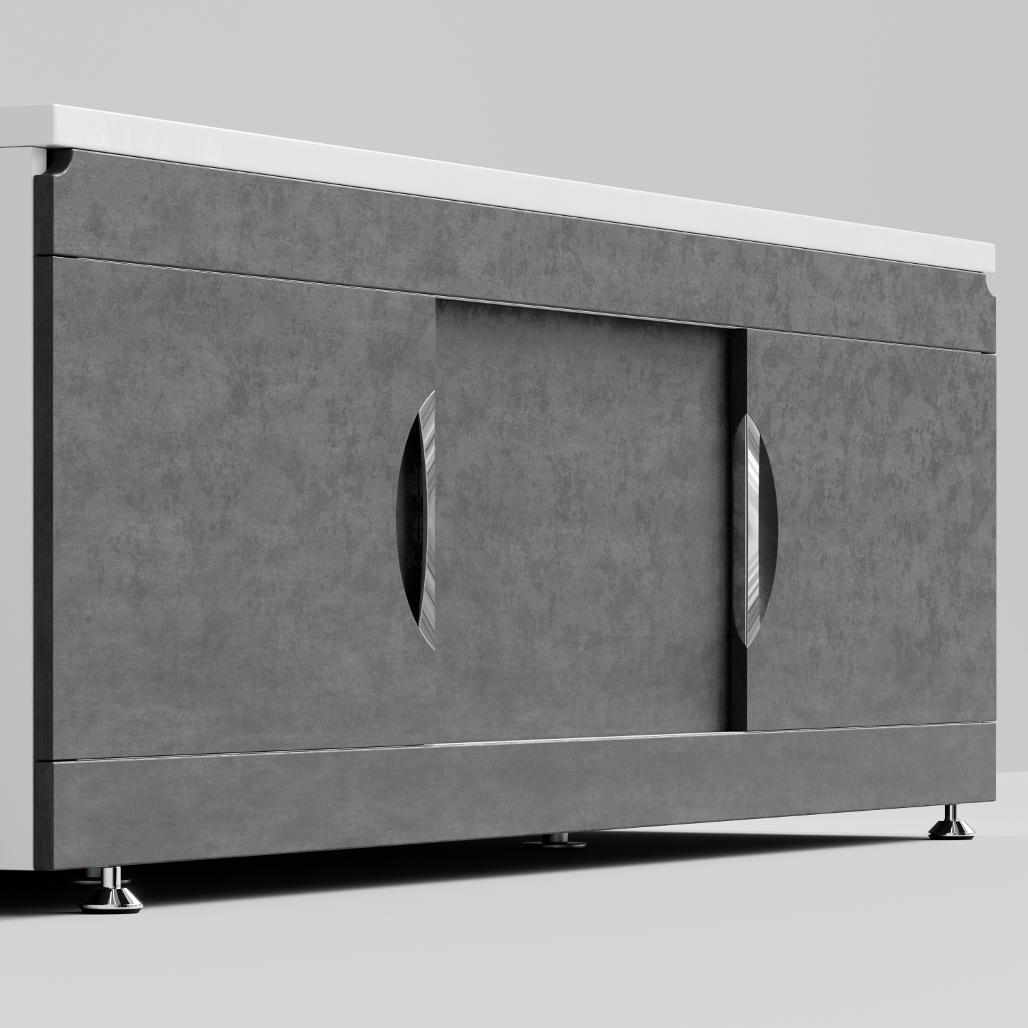 Экран под ванну Vod-ok Топ 170 раздвижной Серый камень