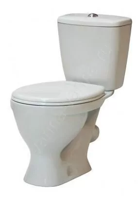 Унитаз Sanita Эталон Стандарт напольный, компакт, с косым выпуском, белый