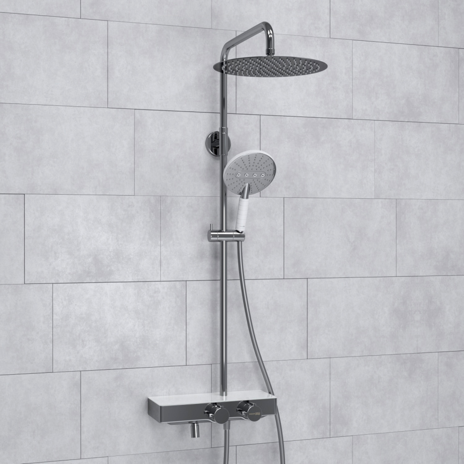 Душевая стойка WasserKraft A113.116.059.CH Thermo хром