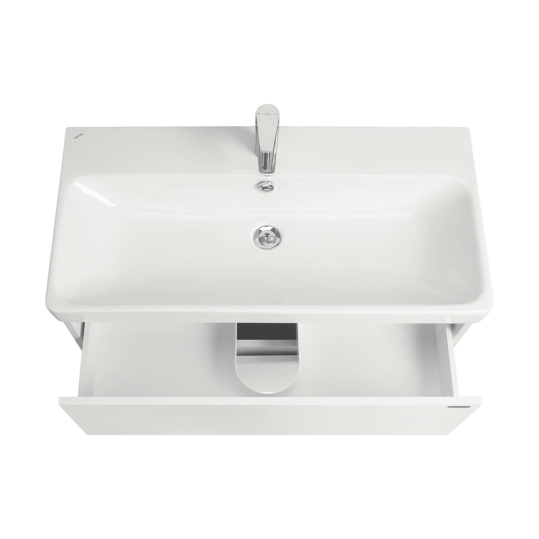 Тумба Aquaton Сканди 90 с раковиной Адриана 90, 2 ящика, подвесная, белый