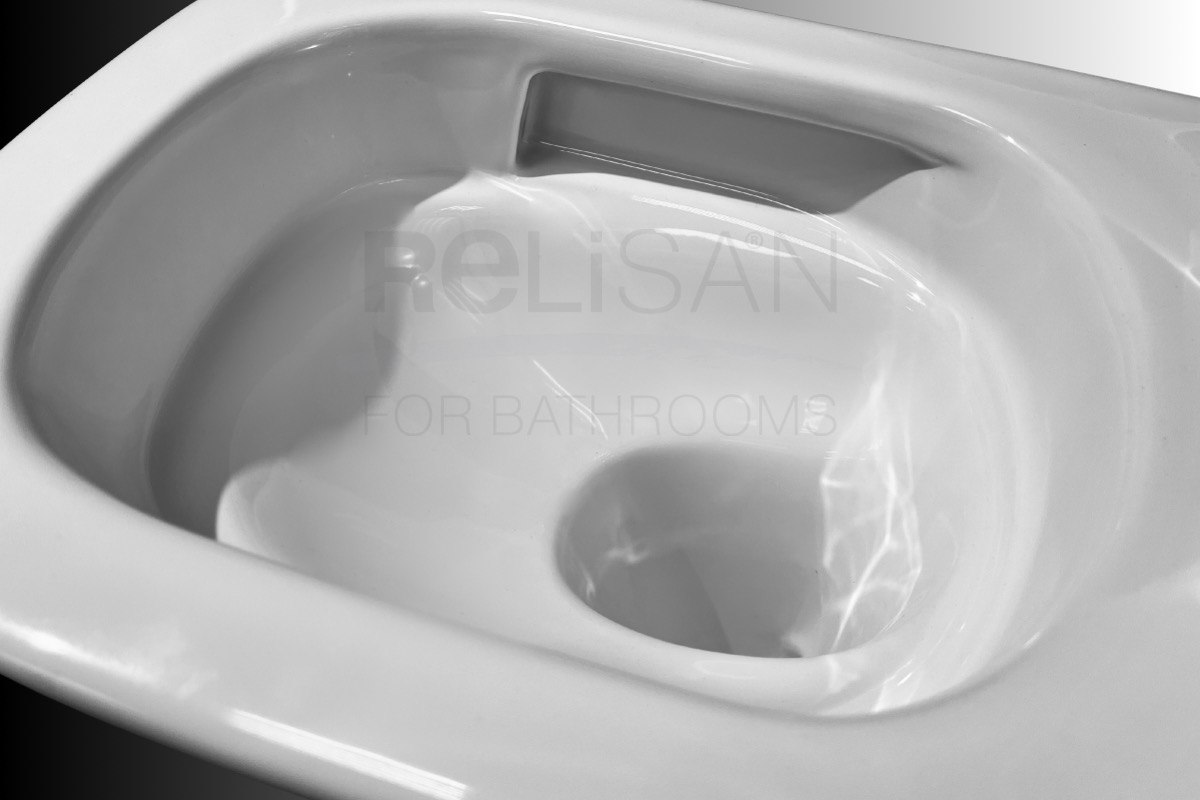 Унитаз подвесной Relisan WM 716/смыв торнадо, белый