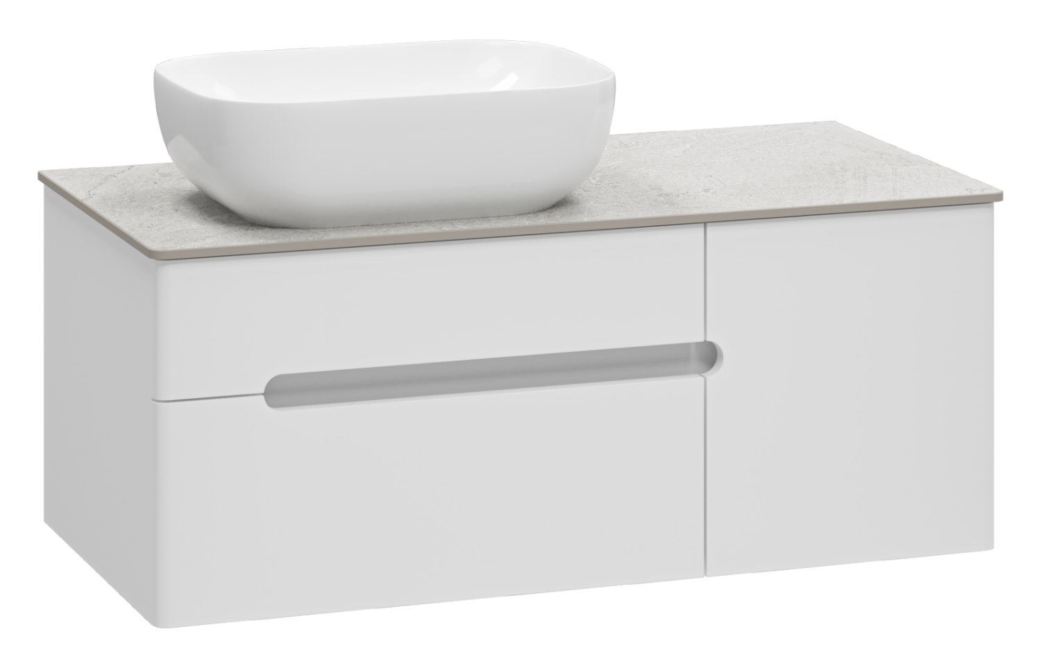 Тумба с раковиной Misty Роял 100 подвесная, белый