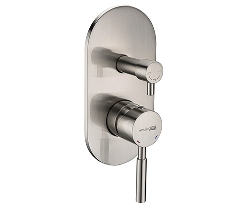 Смеситель с переключателем WasserKraft Wern 4241 встраиваемый, на 2 выхода, никель