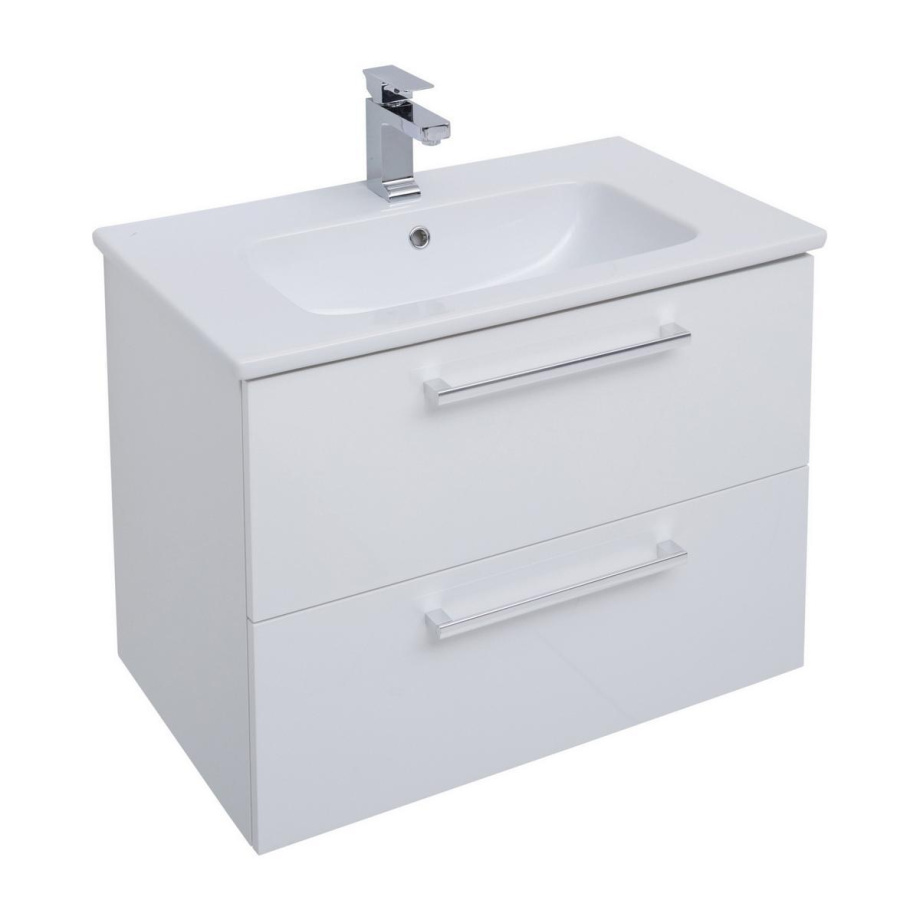 Тумба с раковиной подвесная Dreja Gio 80 см, белый