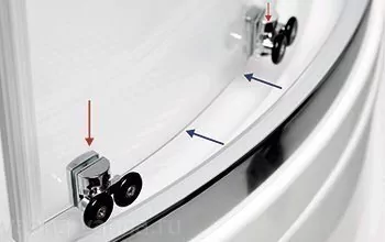 Душевой уголок WasserKraft Main 41S01 90х90 полукруглый 1/4, без поддона, прозрачное стекло, хром