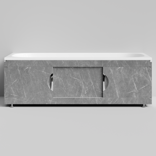 Экран под ванну Vod-ok Топ 170 раздвижной Мрамор Серый софт тач