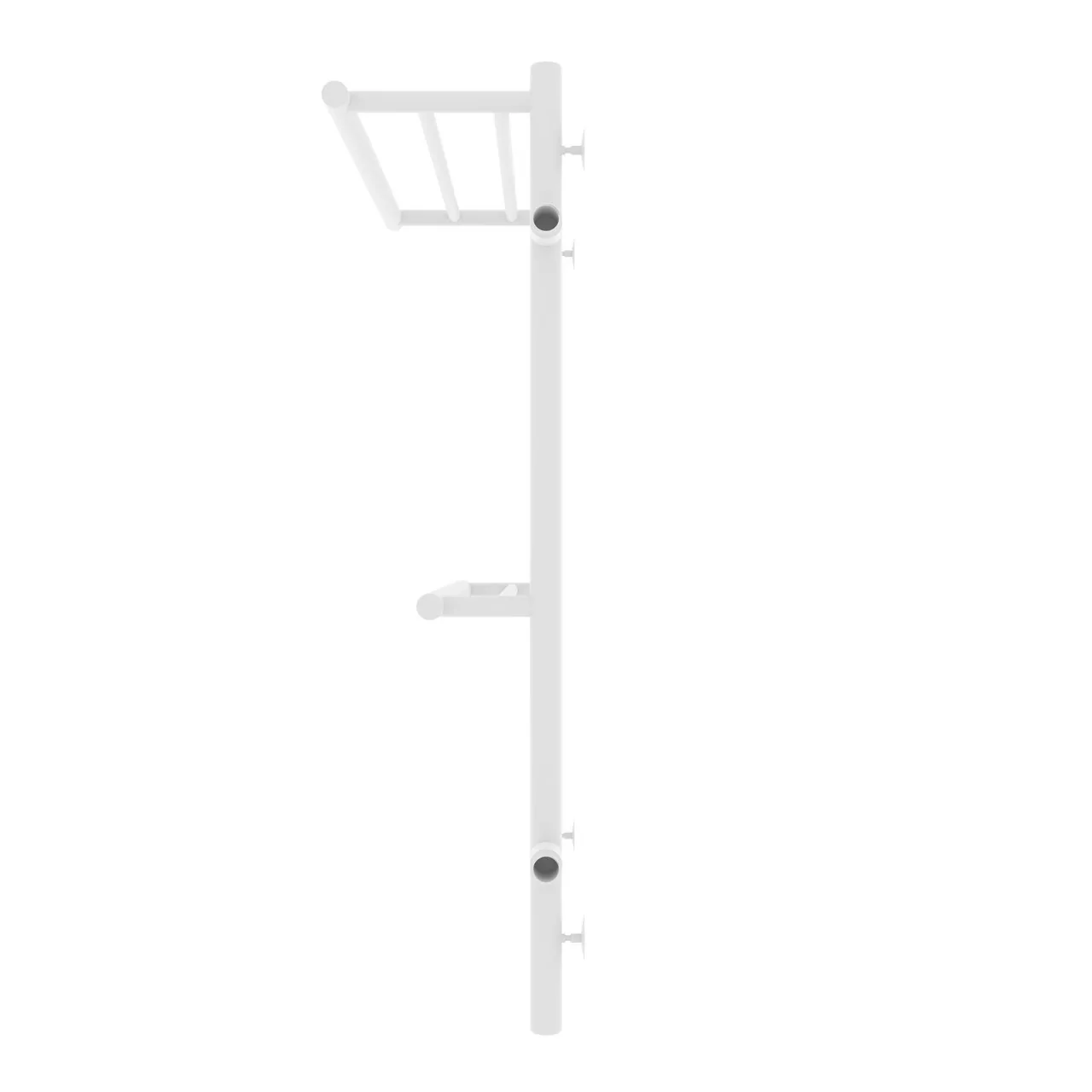 Полотенцесушитель водяной Laris Лавина П9 500х800 R МЦ 500-1, боковой, с полкой, белый матовый