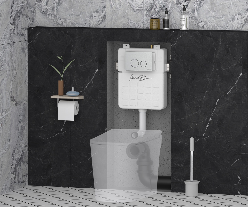 Бачок для унитаза скрытого монтажа IBERICA BLANCA SILENCIO (IB.032C)