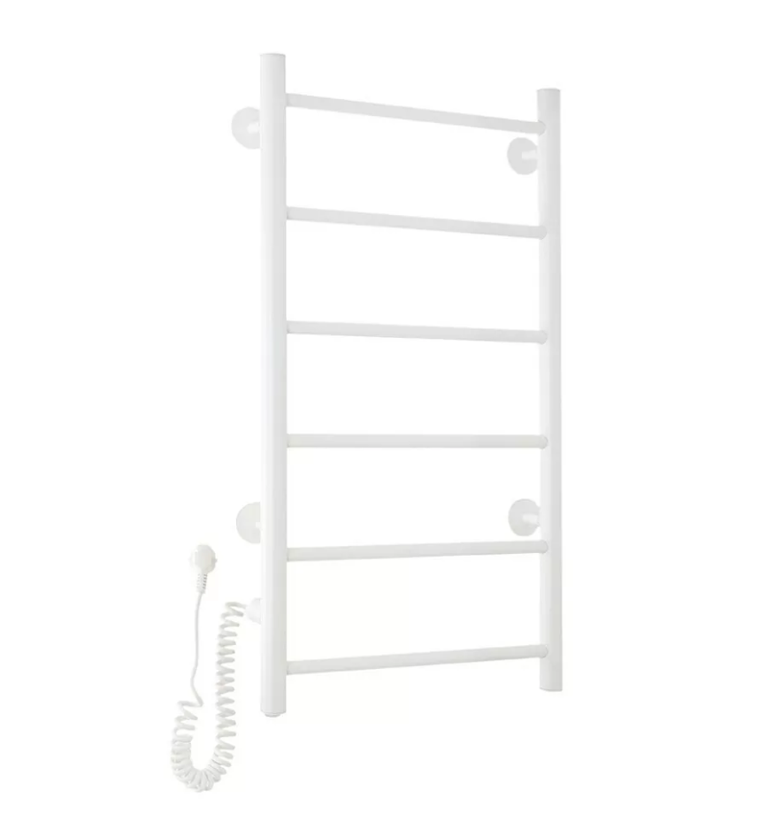 Полотенцесушитель электрический Domoterm Аврора DMT 109-6 40x80 EK L левый, белый матовый