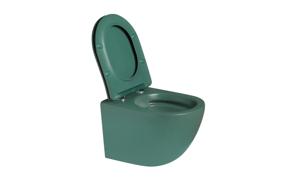 Унитаз SantiLine SL-5107 подвесной, с микролифтом, зеленый матовый от магазина Vanna-Vanna.ru!