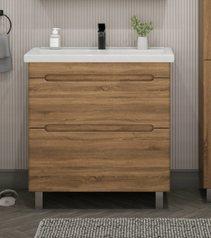 Тумба напольная SanStar Diva 80 с раковиной Фостер 80, Gold Craft