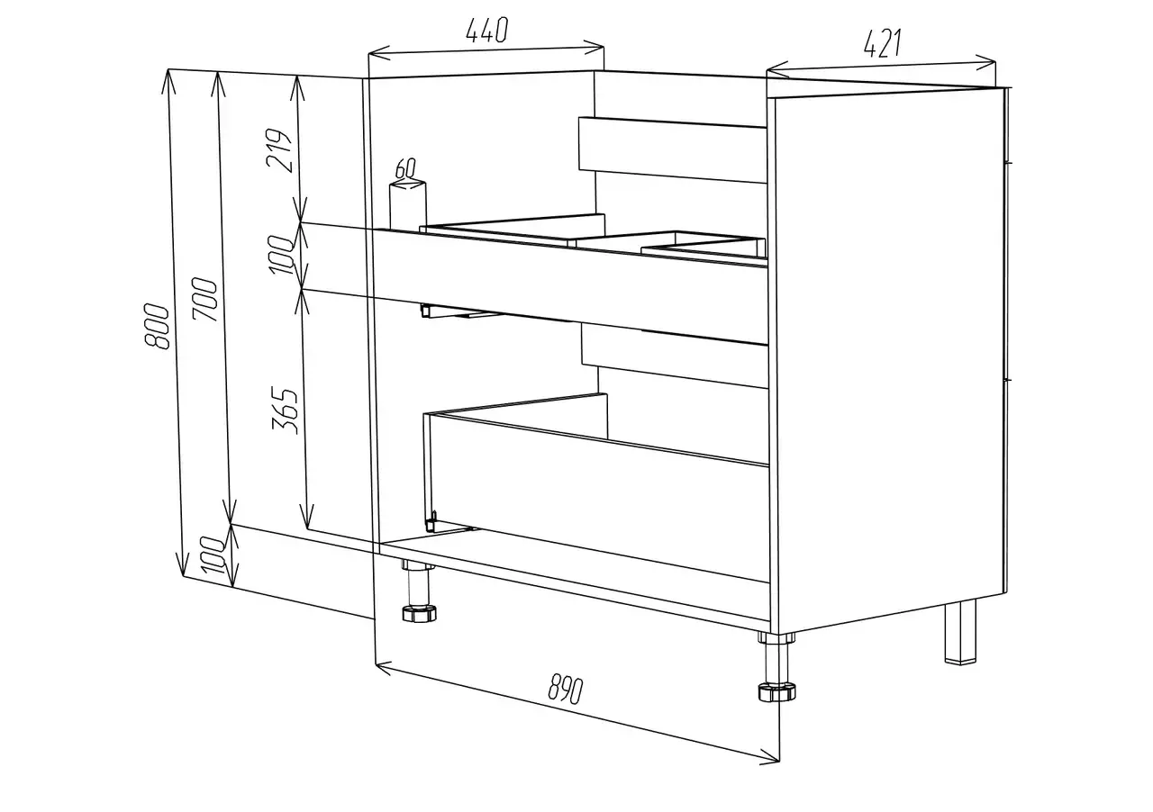 Тумба с раковиной Vod-ok Адель 90 напольная, белый + 13 цветов