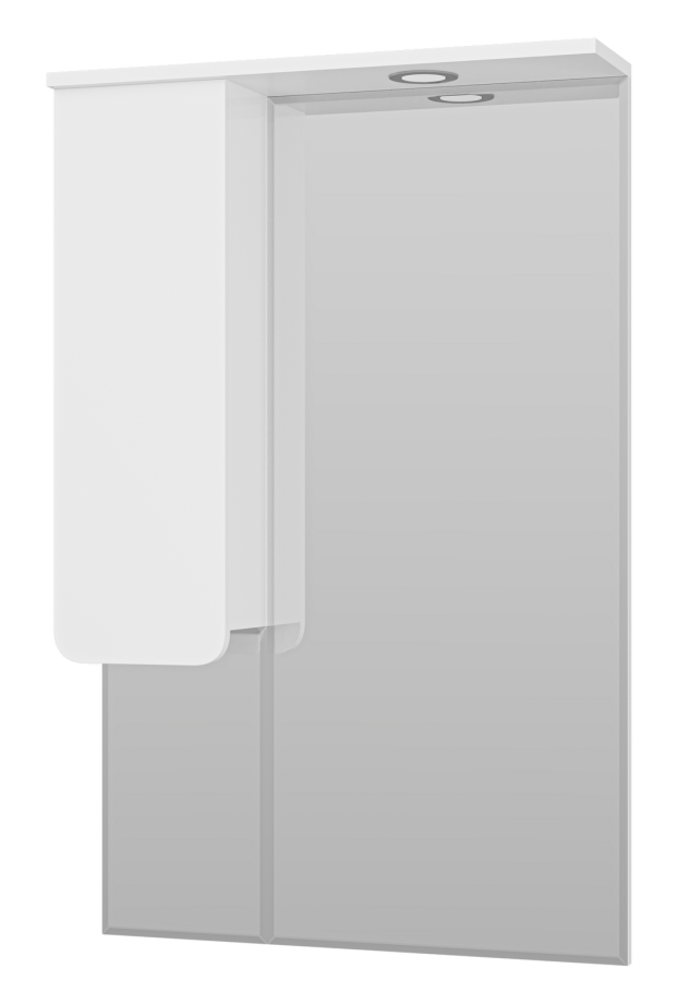 Зеркало-шкаф Misty Чегет 65 L, белый