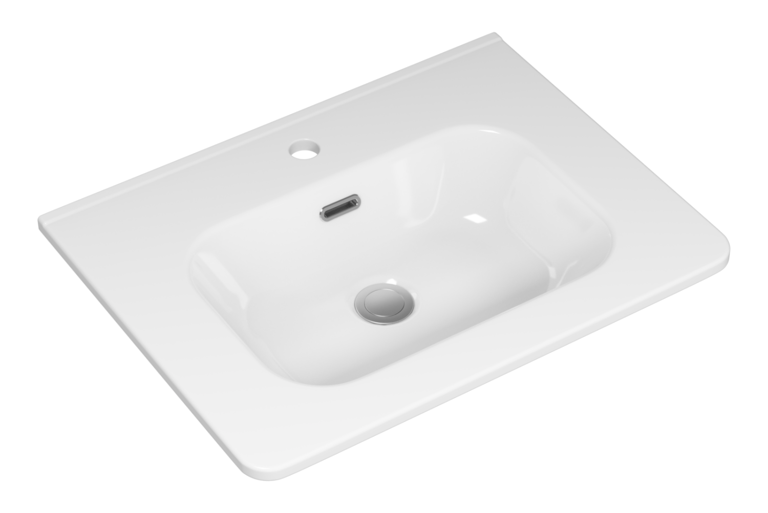 Тумба с раковиной Brevita Riva 60 подвесная, белый