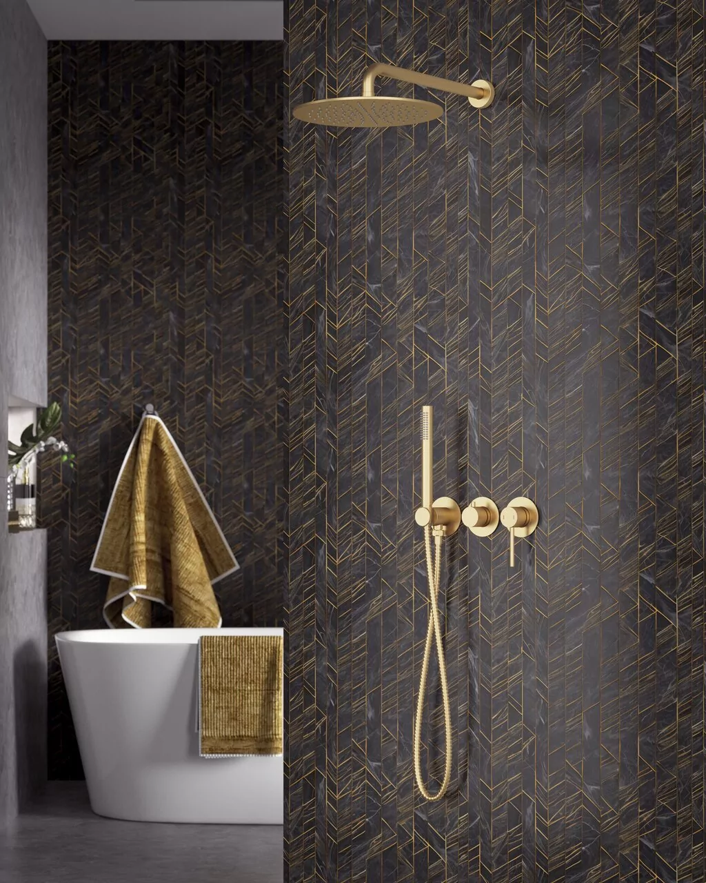 Душевой комплект Timo Saona SX-2349/17SM золото матовое