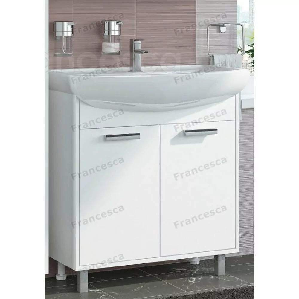 Мебель для ванной Francesca Eco 80 комплект, напольный, белый