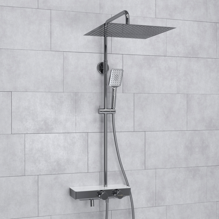 Душевая стойка WasserKraft A113.119.126.CH Thermo хром