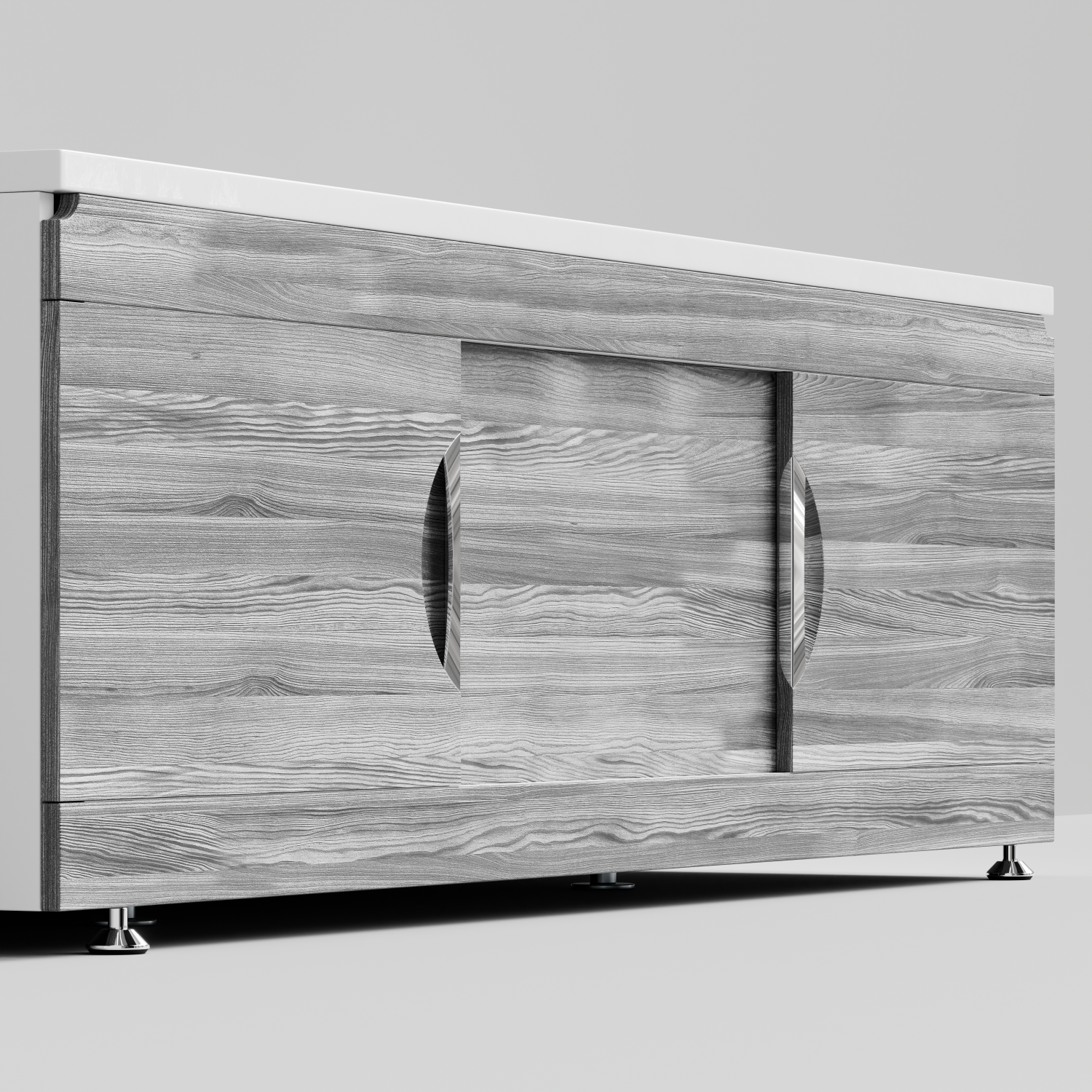 Экран под ванну Vod-ok Топ 180 раздвижной Лиственница структурная контрастно-серая