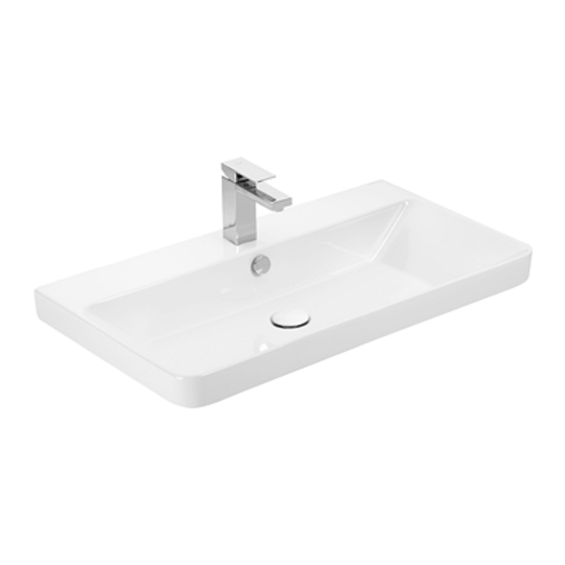 Тумба с раковиной напольная Dreja Luxury Plus 80 см, белый