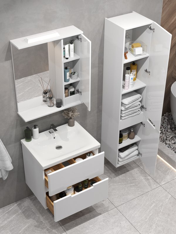 Зеркальный шкаф подвесной SanStar Ориана 60 белый