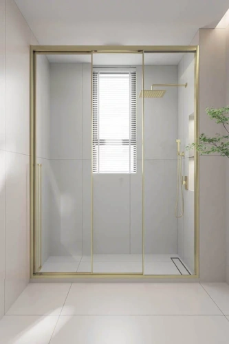 Душевая дверь раздвижная Veconi Premium Prato 300 G-R, 1200х2000, золото брашированный, стекло прозрачное от магазина Vanna-Vanna.ru!