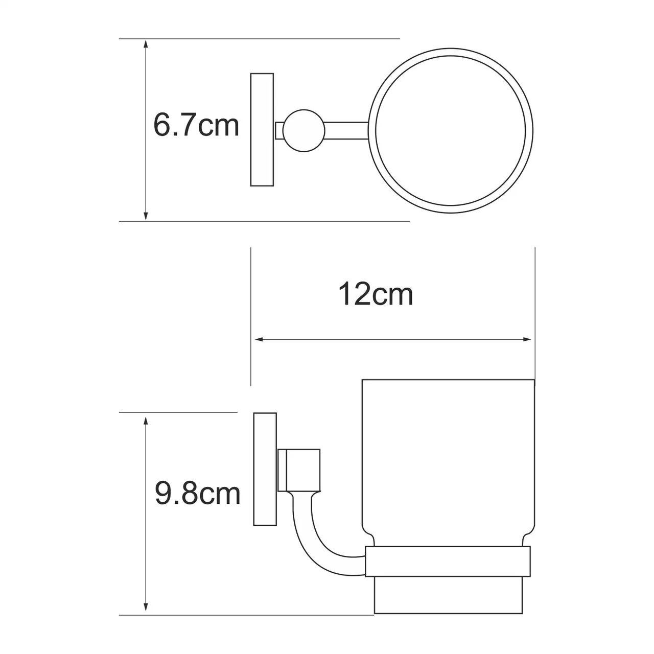 Стакан для щеток WasserKraft Rhein K-6228 хром
