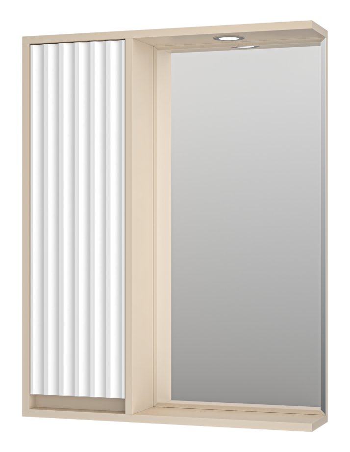 Зеркало-шкаф Brevita Balaton 65 L, белый/бежевый