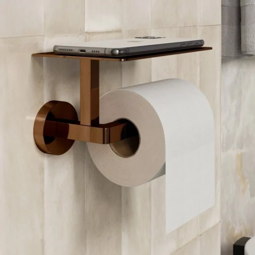 Держатель туалетной бумаги WasserKraft Asphe K-77725 розовое золото от магазина Vanna-Vanna.ru!