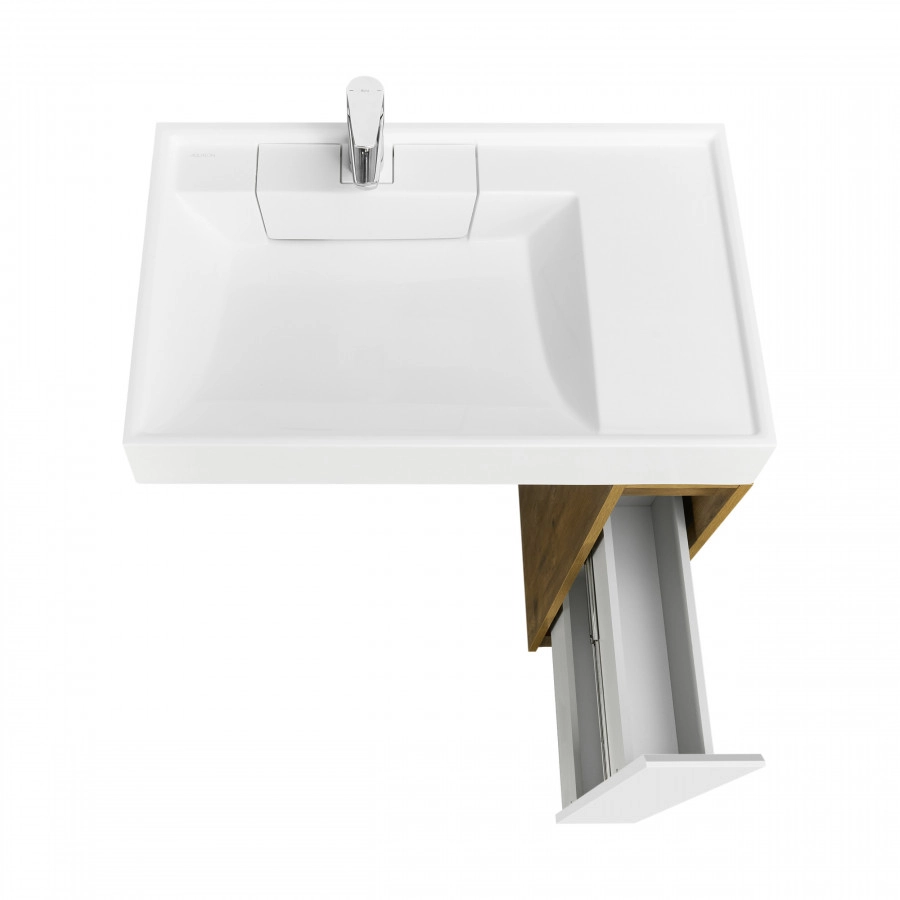 Тумба под раковину AQUATON Лондри 20 Дуб Рустикальный/белый